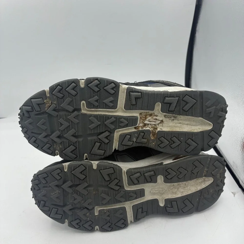 Skechers Shoes Mens Size‎ 7.5 Black Blue Water Repellent 237217 Goodyear Outdoor